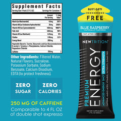 NewTrition energy shot flavor variety packaging showcases flavors for on-the-go energy.