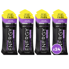 NewTrition extra strength grape energy shot bottle boosts focus and sustained energy.