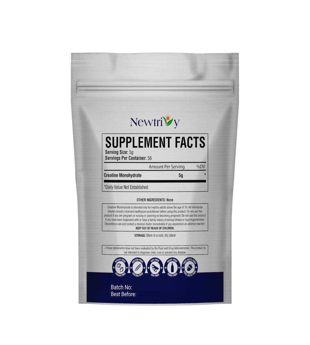 Newtrivy micronized creatine scoop blends easily for smooth mixing.