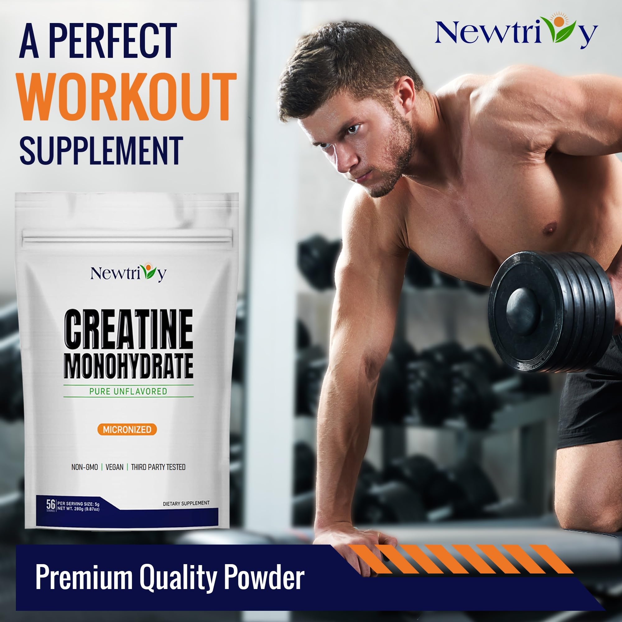 Newtrivy packaging shows purity and kosher, non-GMO certifications.