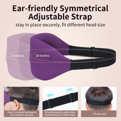 NEWVANGA Sleep Mask adjustable strap stays in place during sleep