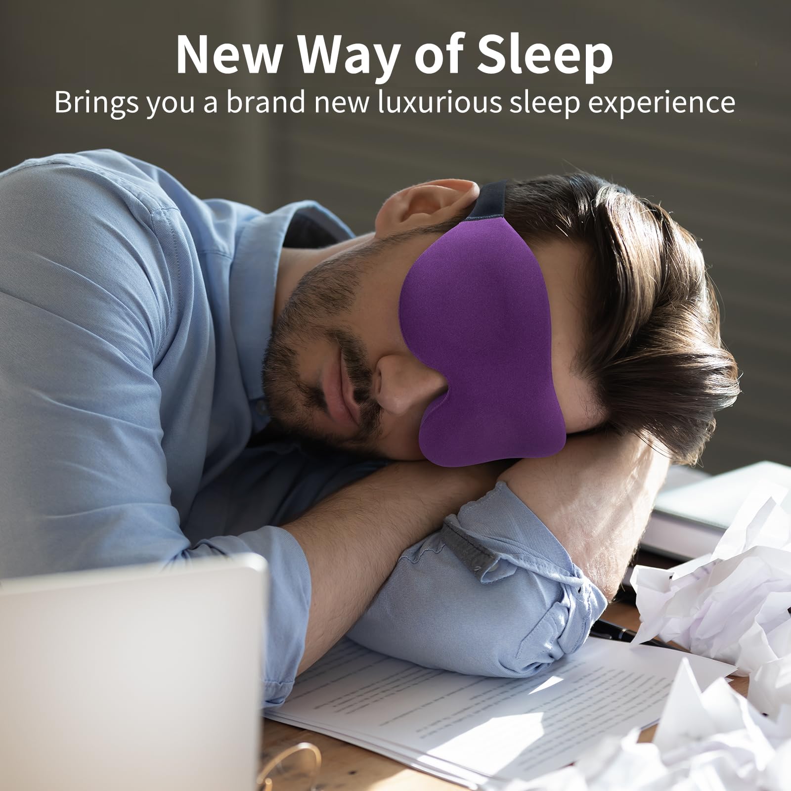 NEWVANGA Sleep Mask durable edges resist wear after washing