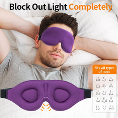 NEWVANGA Sleep Mask eyelash-friendly cut prevents rubbing and makeup smudge