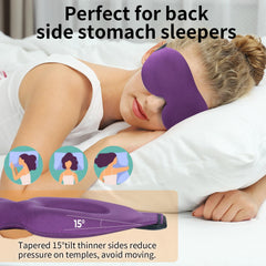 NEWVANGA Sleep Mask showing nose indentation to block light comfortably
