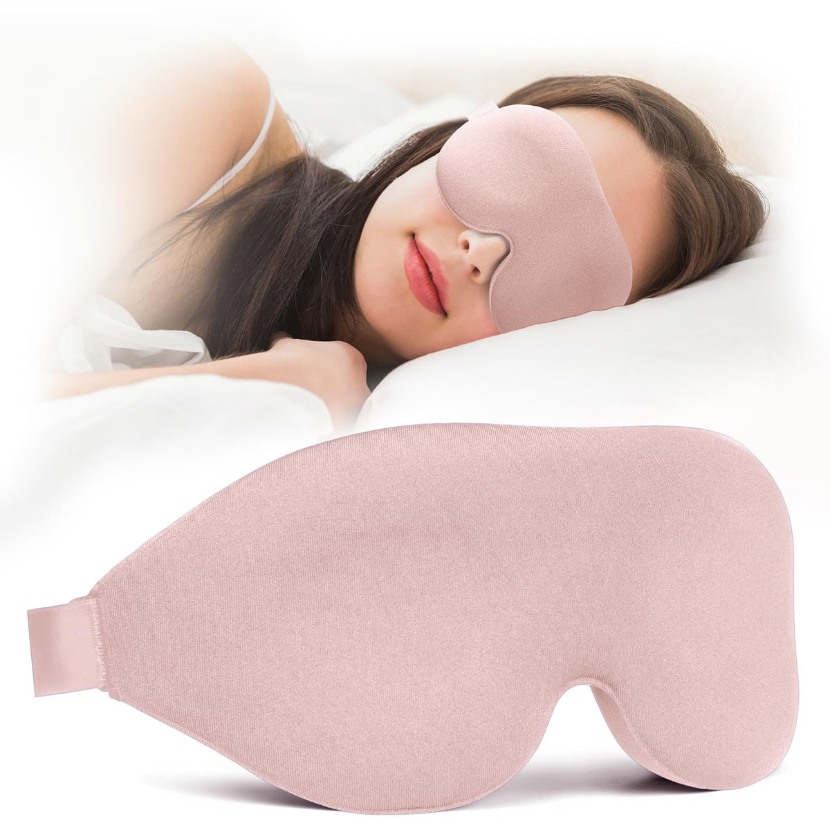 NEWVANGA Sleep Mask side-sleeper with 3D contours for complete darkness