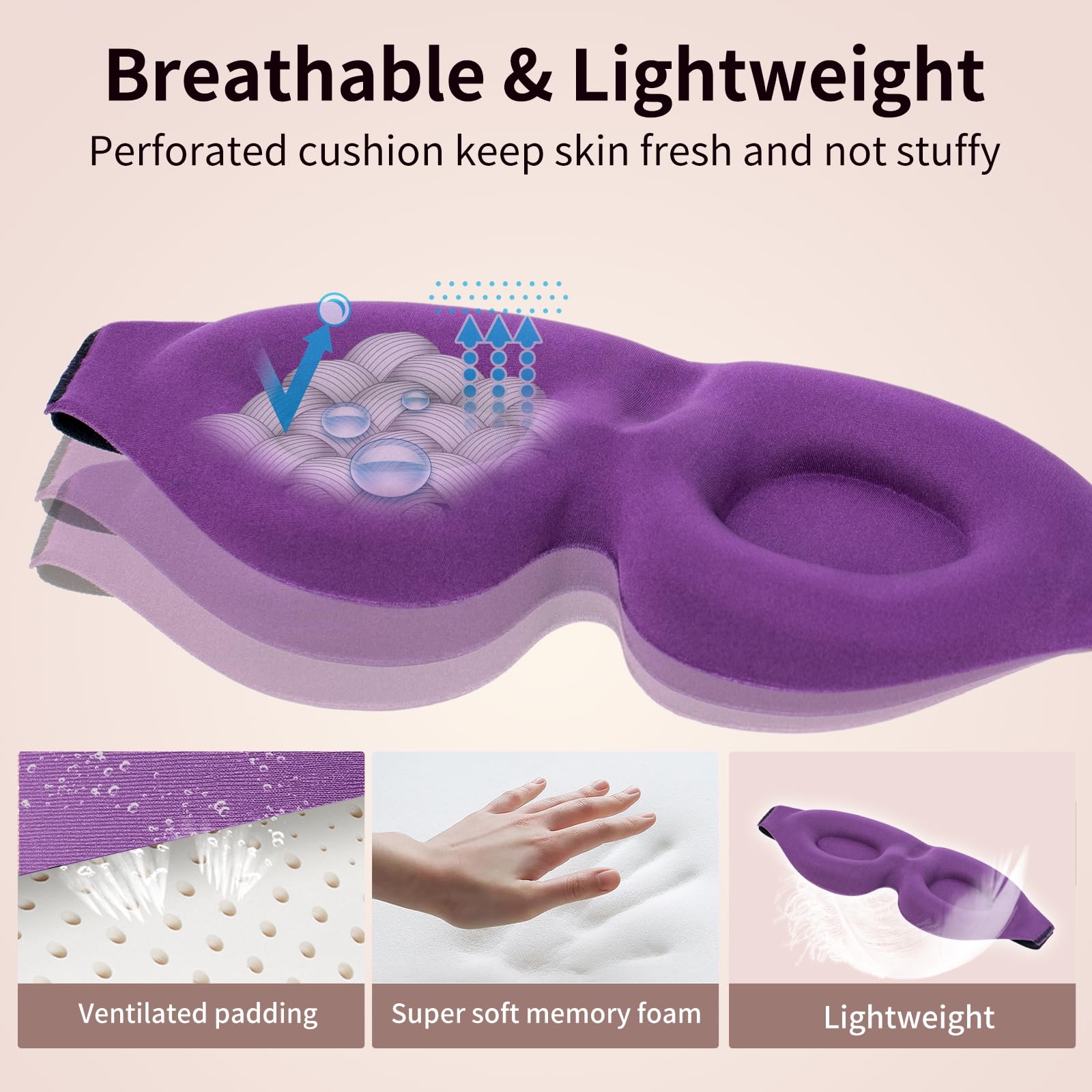 NEWVANGA Sleep Mask travel-ready setup for planes and trains