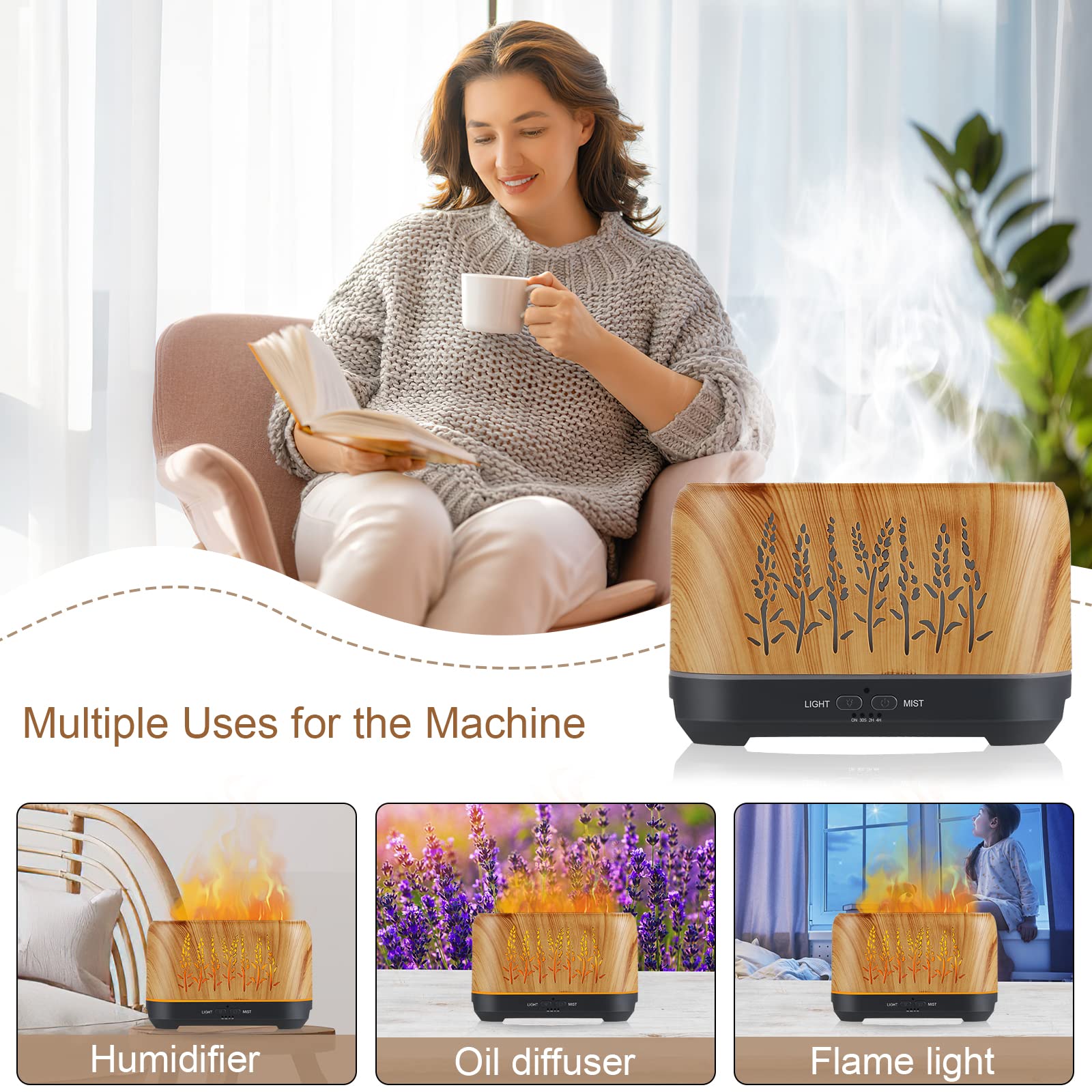 NEWYID diffuser auto-off ensures safe, worry-free operation.