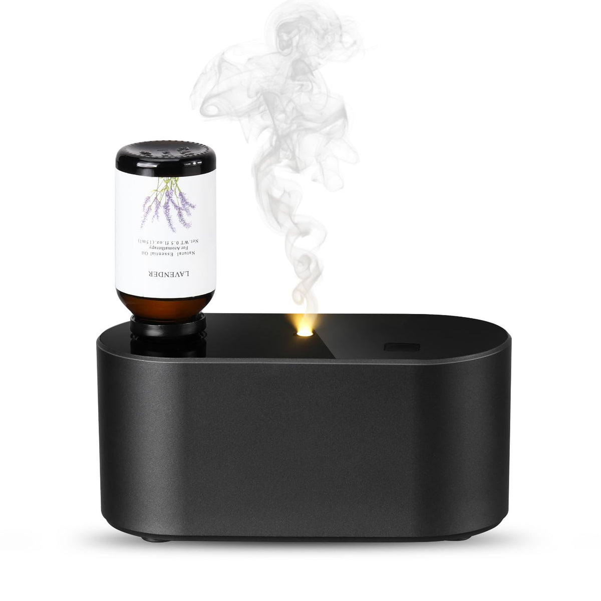 Nexalithron waterless diffuser front view with bottle compatibility for easy oil use.