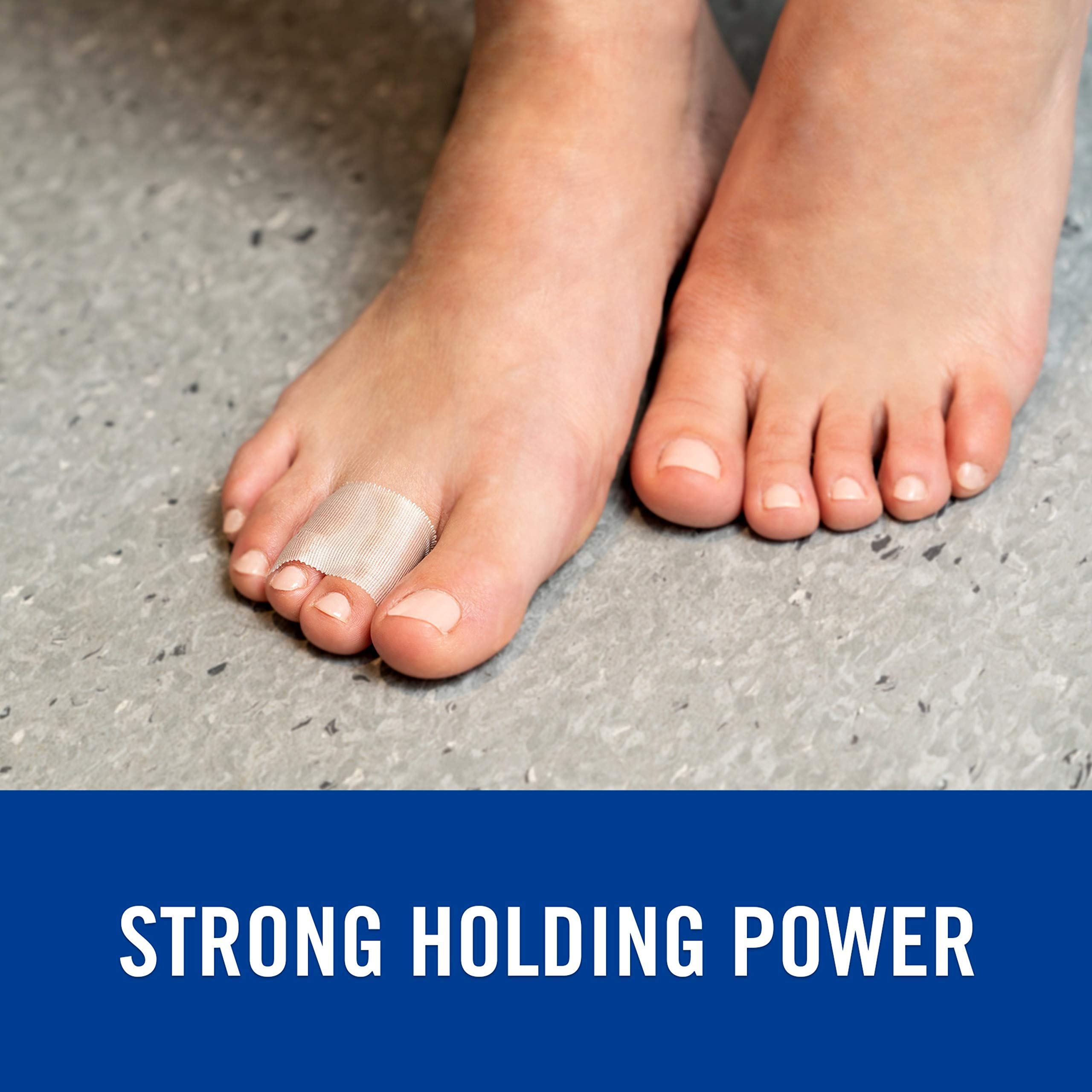 Nexcare Durapore tape secures bulky bandages securely.