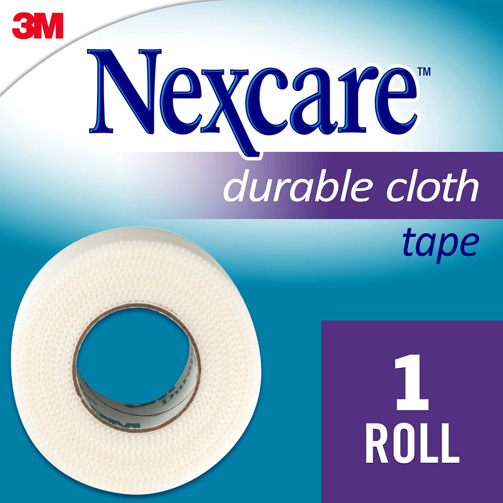 Nexcare Durapore tape skin-adhesion holds gauze securely during movement.