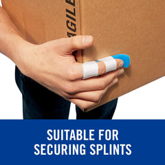 Nexcare Durapore tape for splint wrapping helps stability.