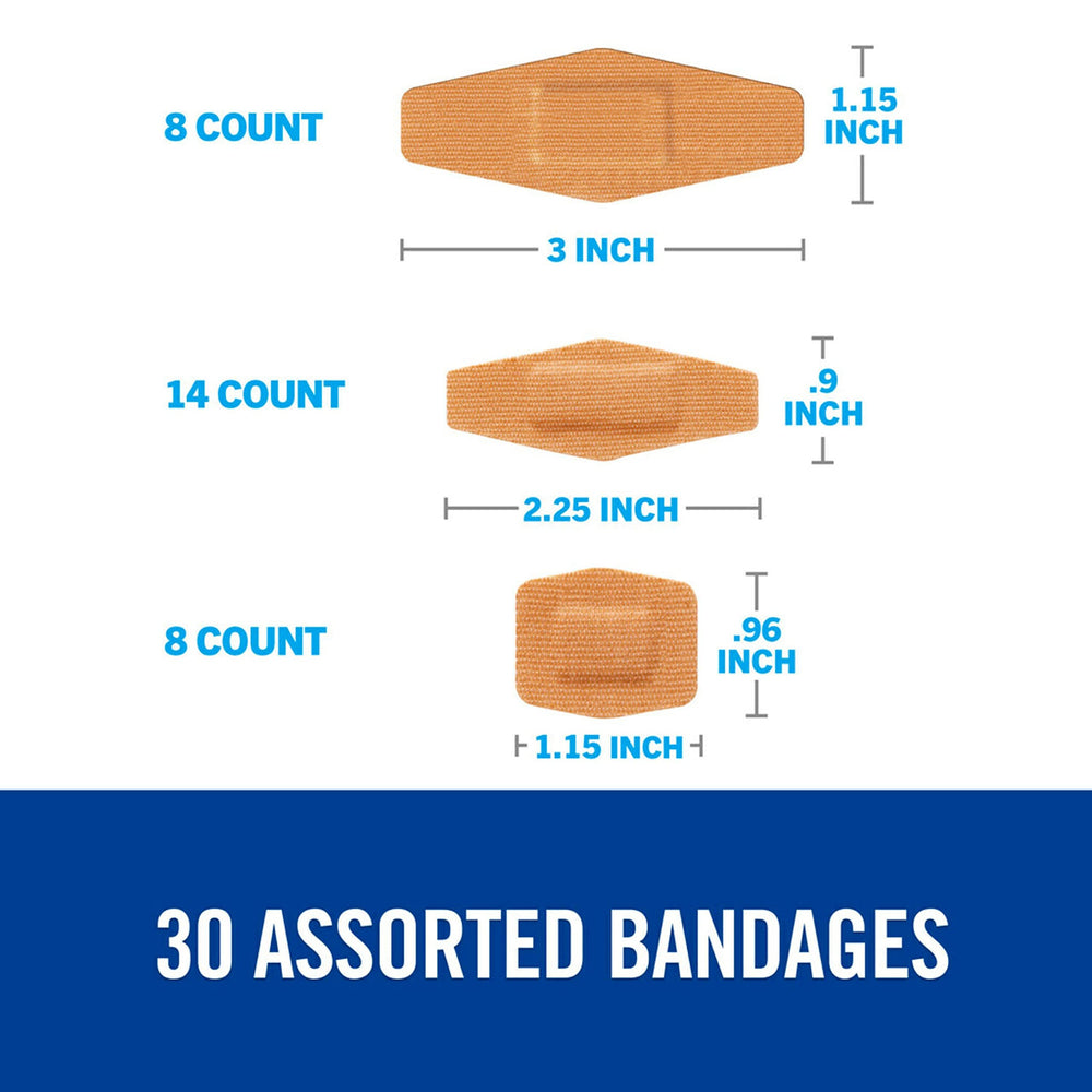 Nexcare latex-free bandages offer comfortable adhesion for sensitive skin areas.