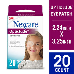 Nexcare Opticlude contoured-fit eyepatch on face for comfort