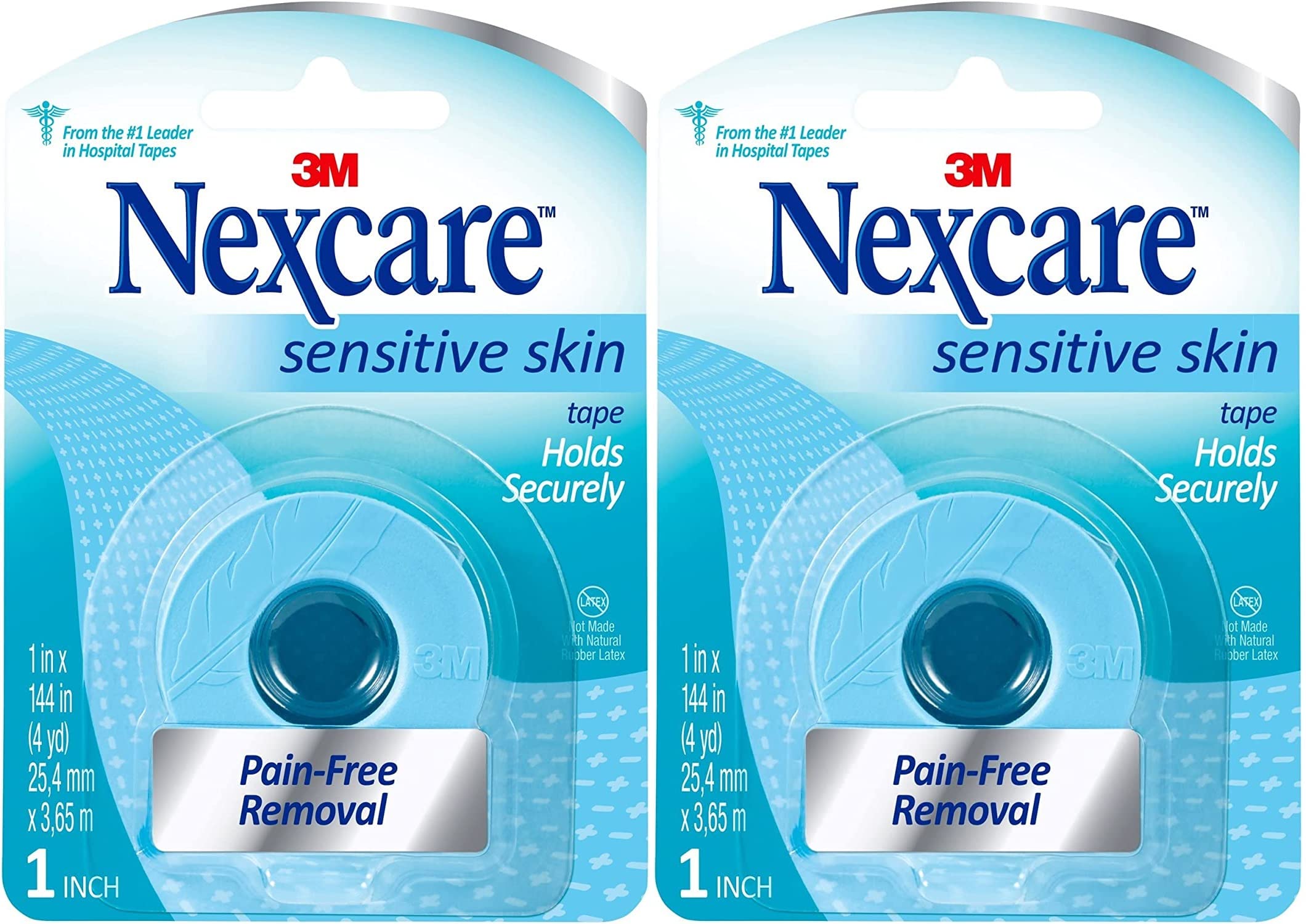 Nexcare Sensitive Skin Low Trauma Tape box and two rolls for home use