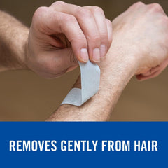 Close-up of Nexcare adhesive showing gentle skin contact