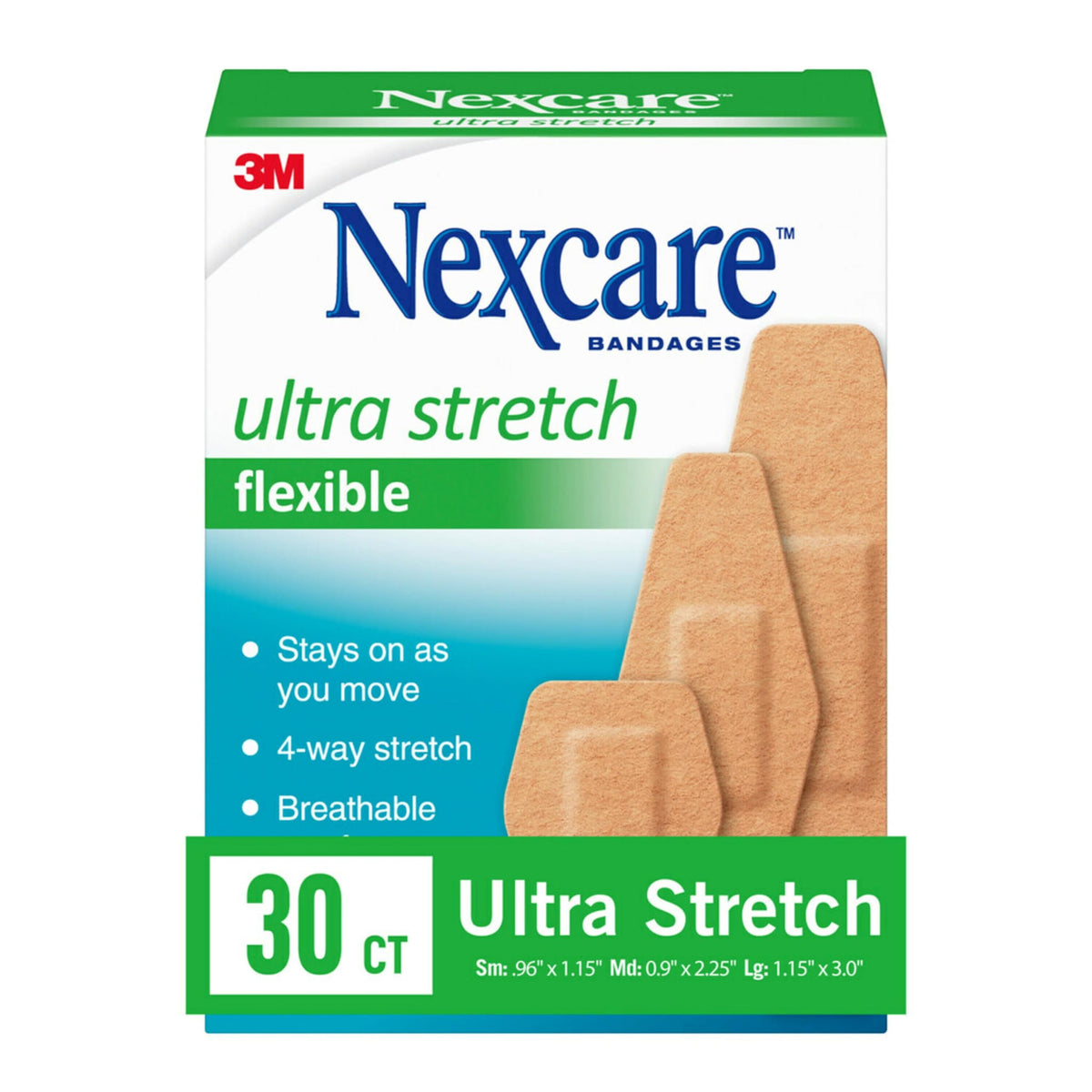 Nexcare Soft 'n Flex Bandage assortment for versatile coverage across sizes