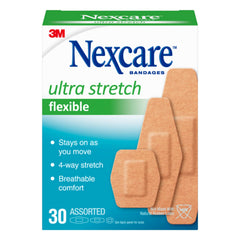 Close-up of Nexcare Soft 'n Flex Bandage stretchy material that moves with you