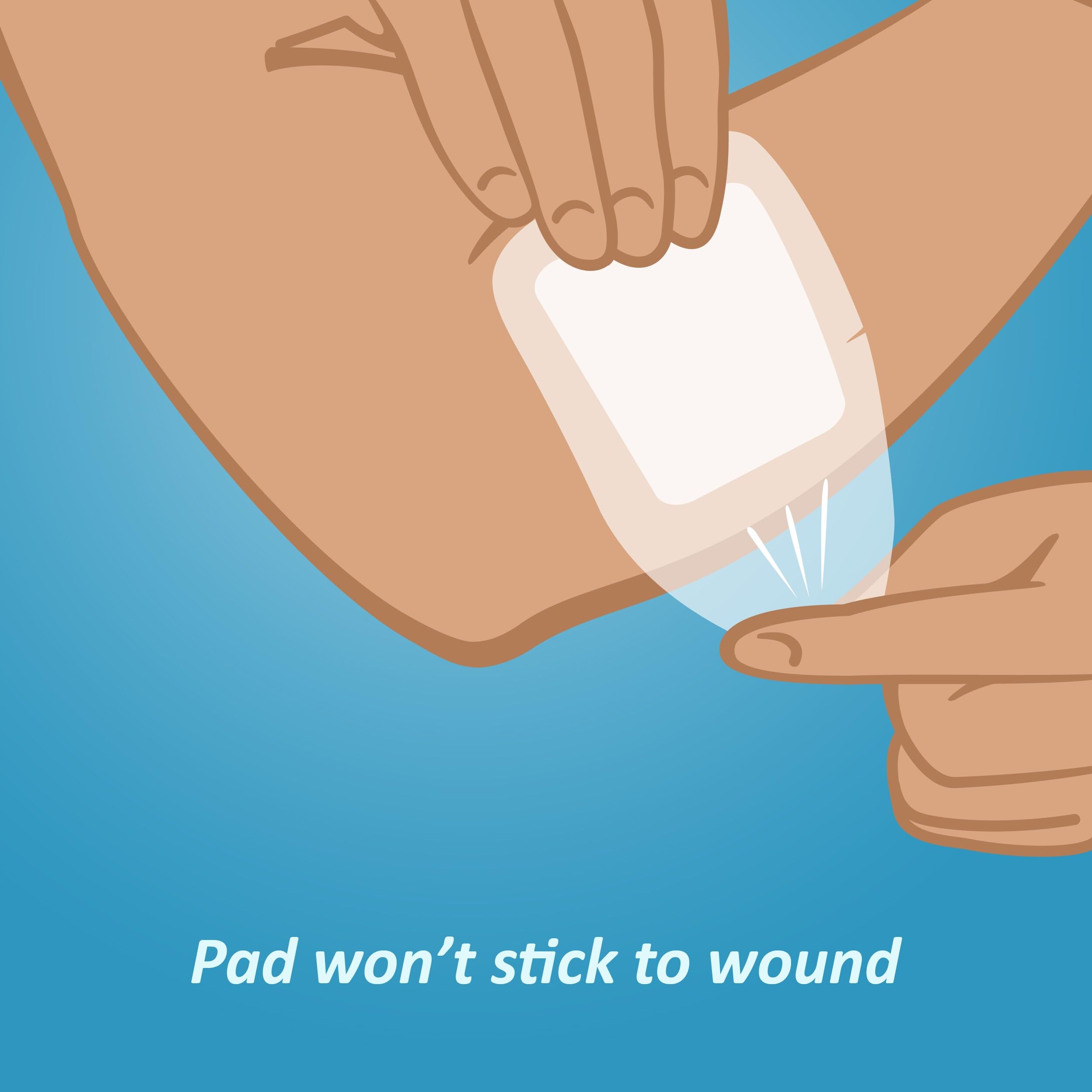 Nexcare Tegaderm + Pad hypoallergenic dressing suitable for sensitive skin.