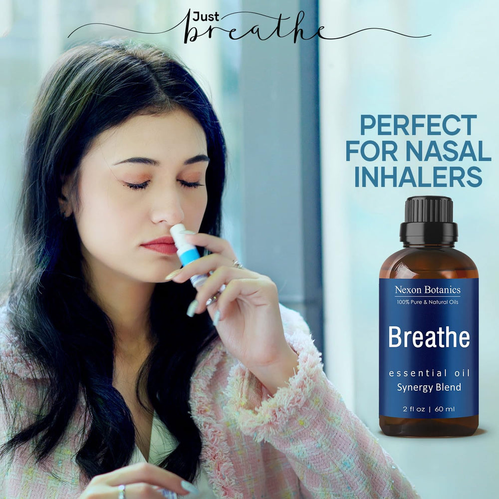 Morning routine using Breathe blend for a refreshing start.