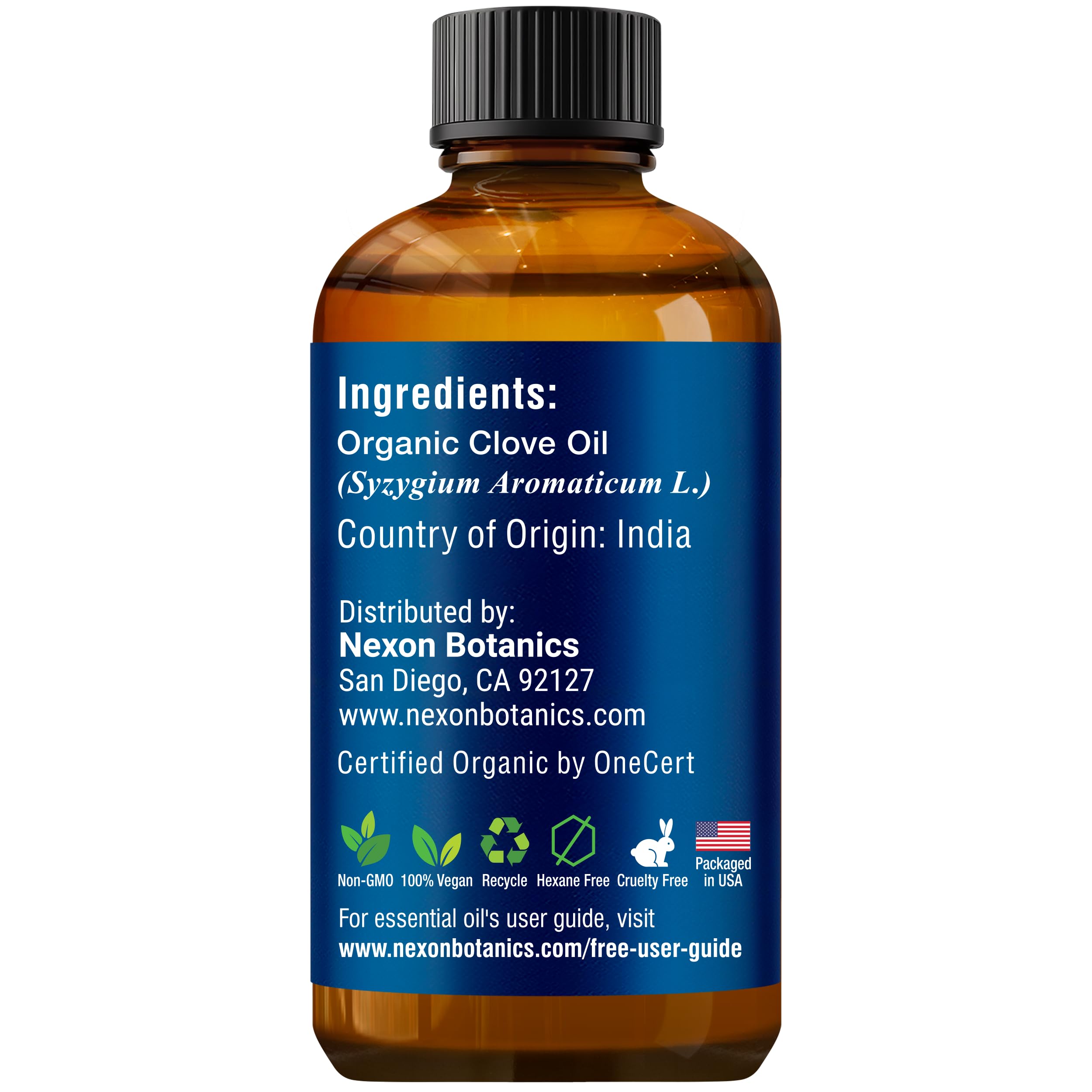 Nexon Botanics vegan non-GMO clove oil with clean labels