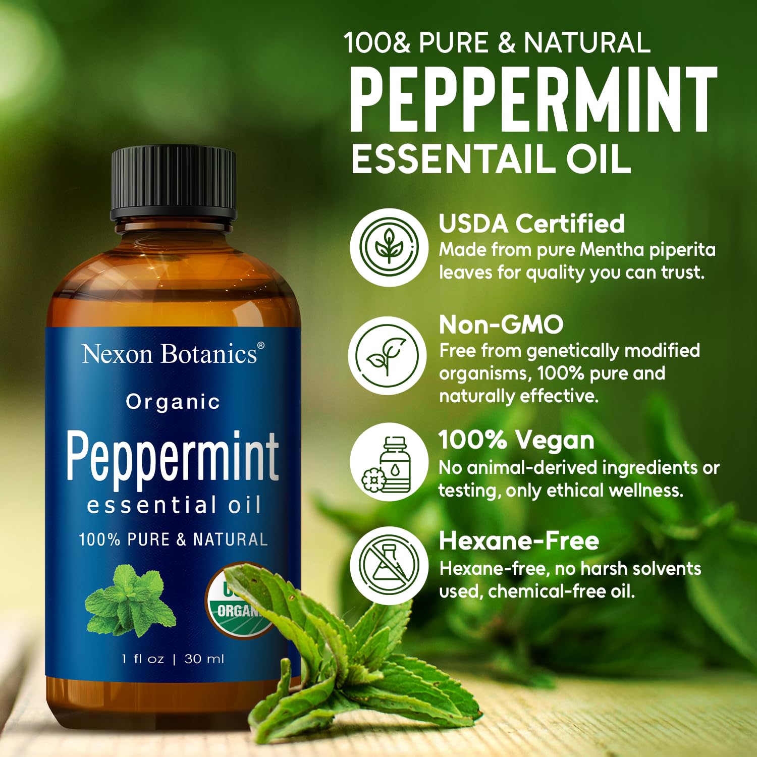 Nexon Botanics diffuser setup ready for peppermint aroma
