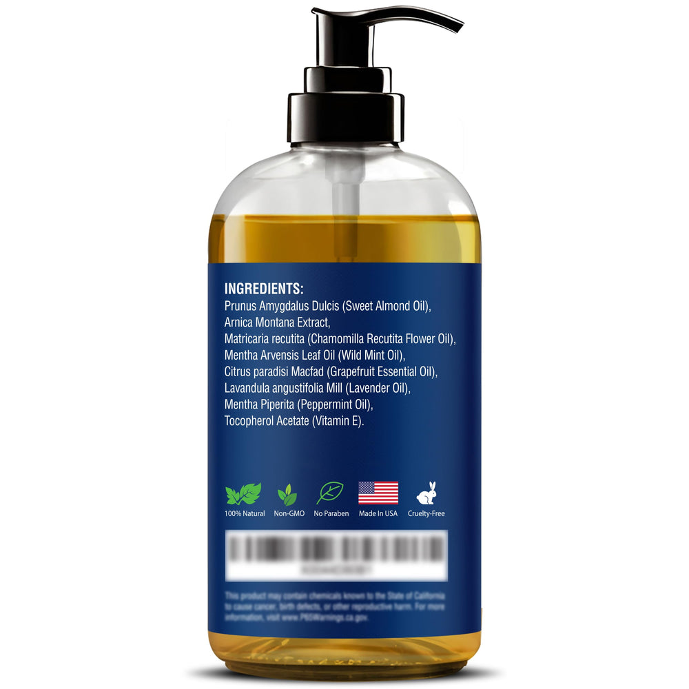 Nexon Botanics easy-application-massage-oil pump-cap close-up for quick use.