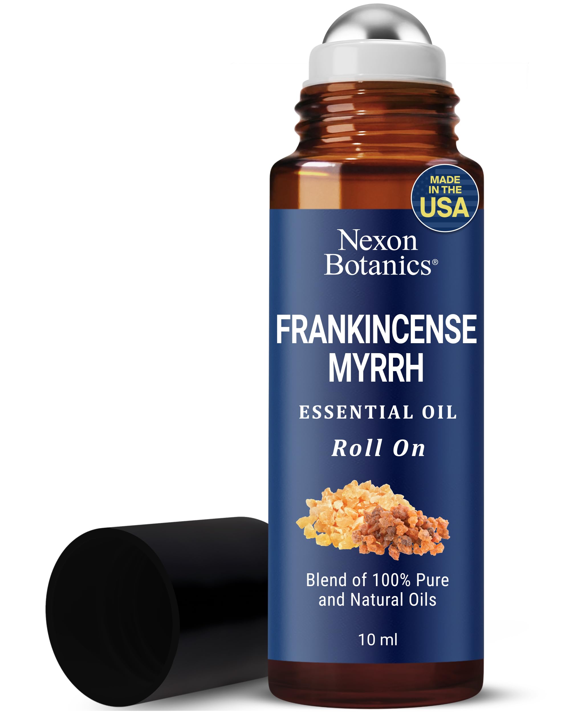 Nexon Botanics roll-on bottle front for on-the-go aromatherapy.