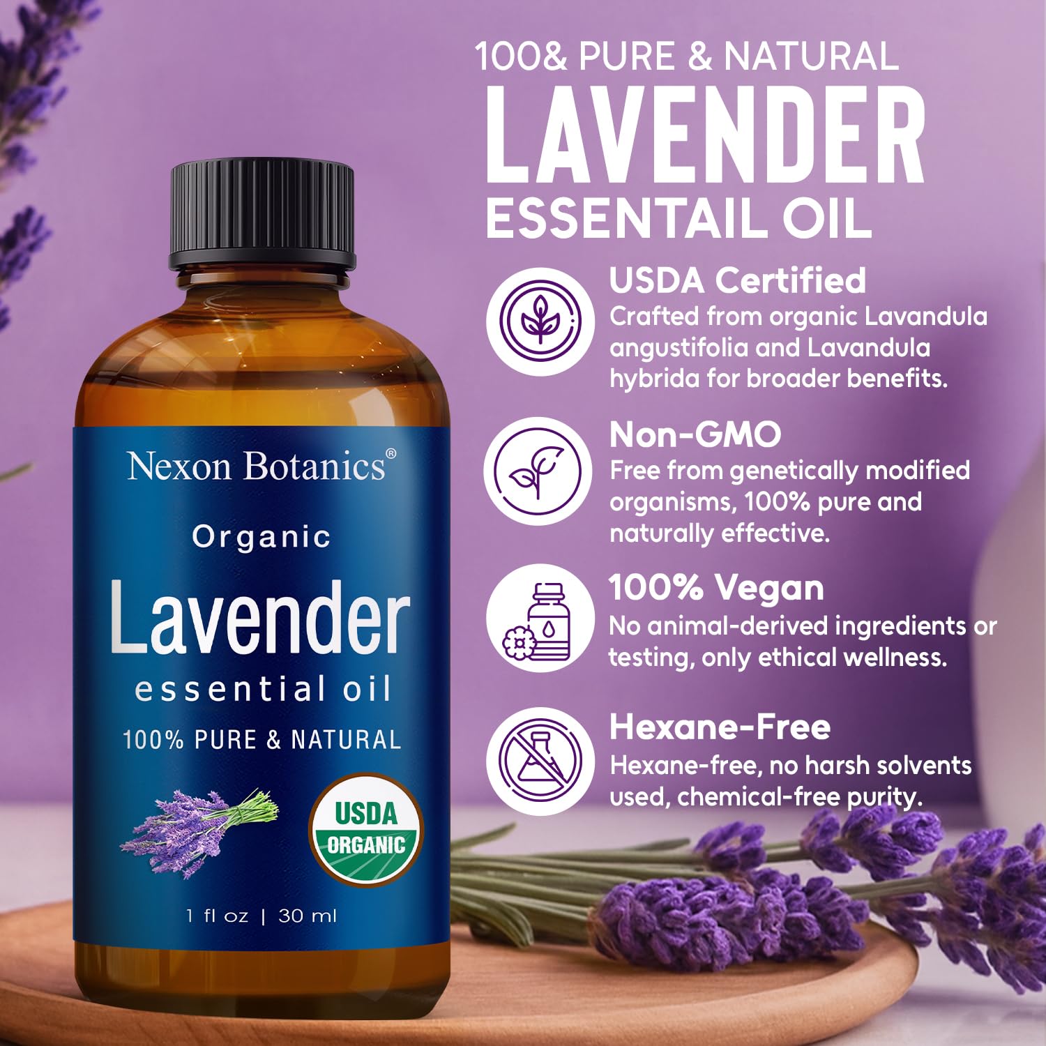 Nexon Botanics Lavender Oil diffusers setup for calming space