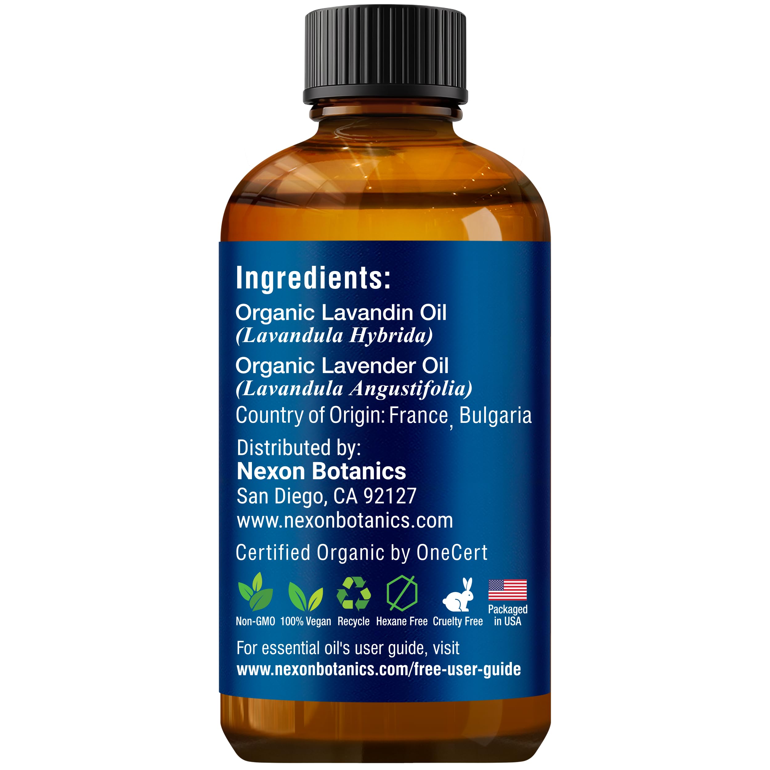 Nexon Botanics Organic Lavender Oil certified USDA Organic