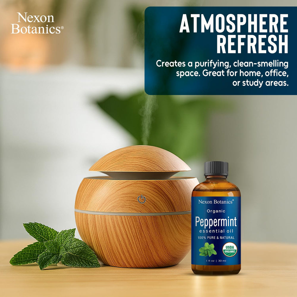 Nexon Botanics peppermint oil used in skincare routine
