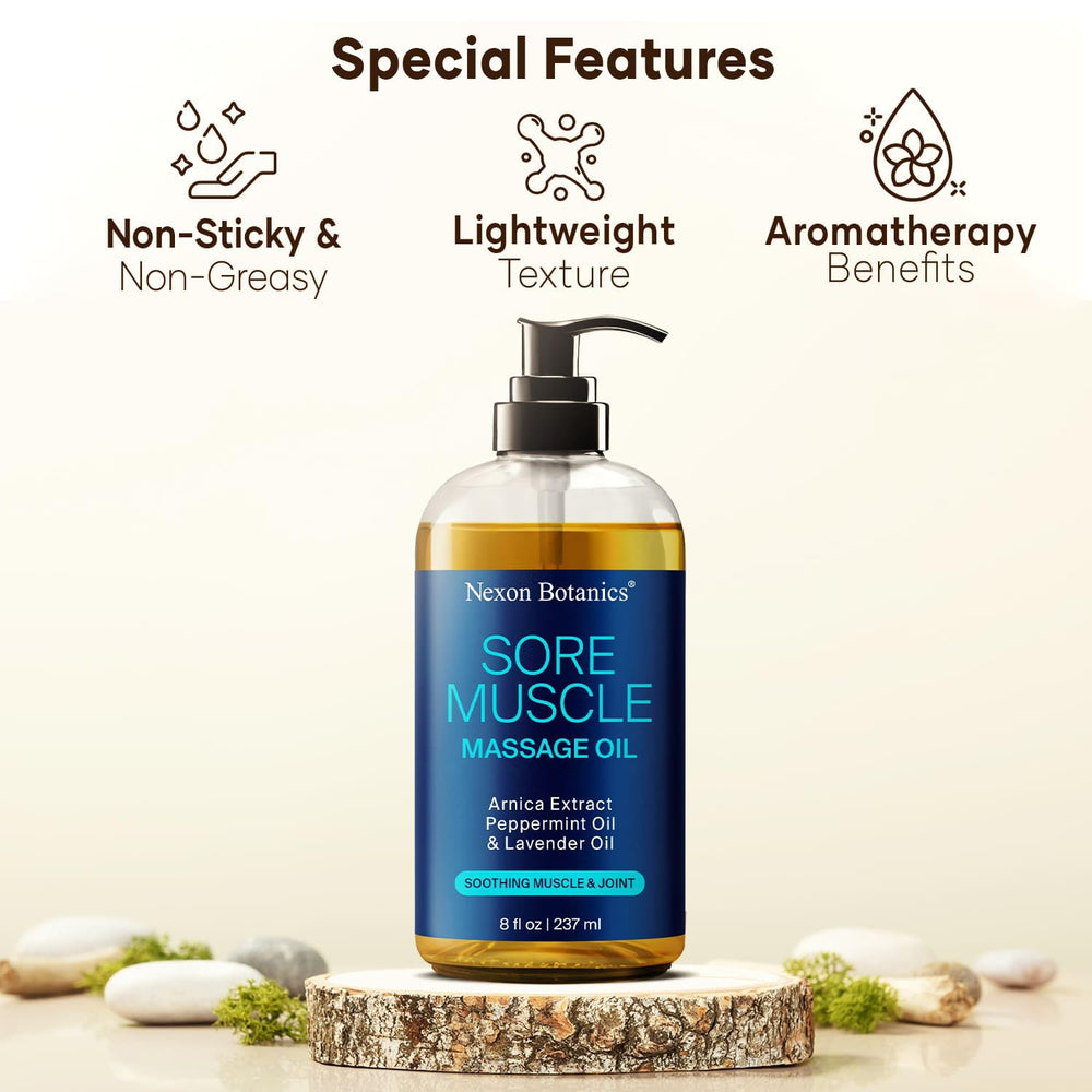 Nexon Botanics professional-grade-massage-oil suitable for studio and home use.