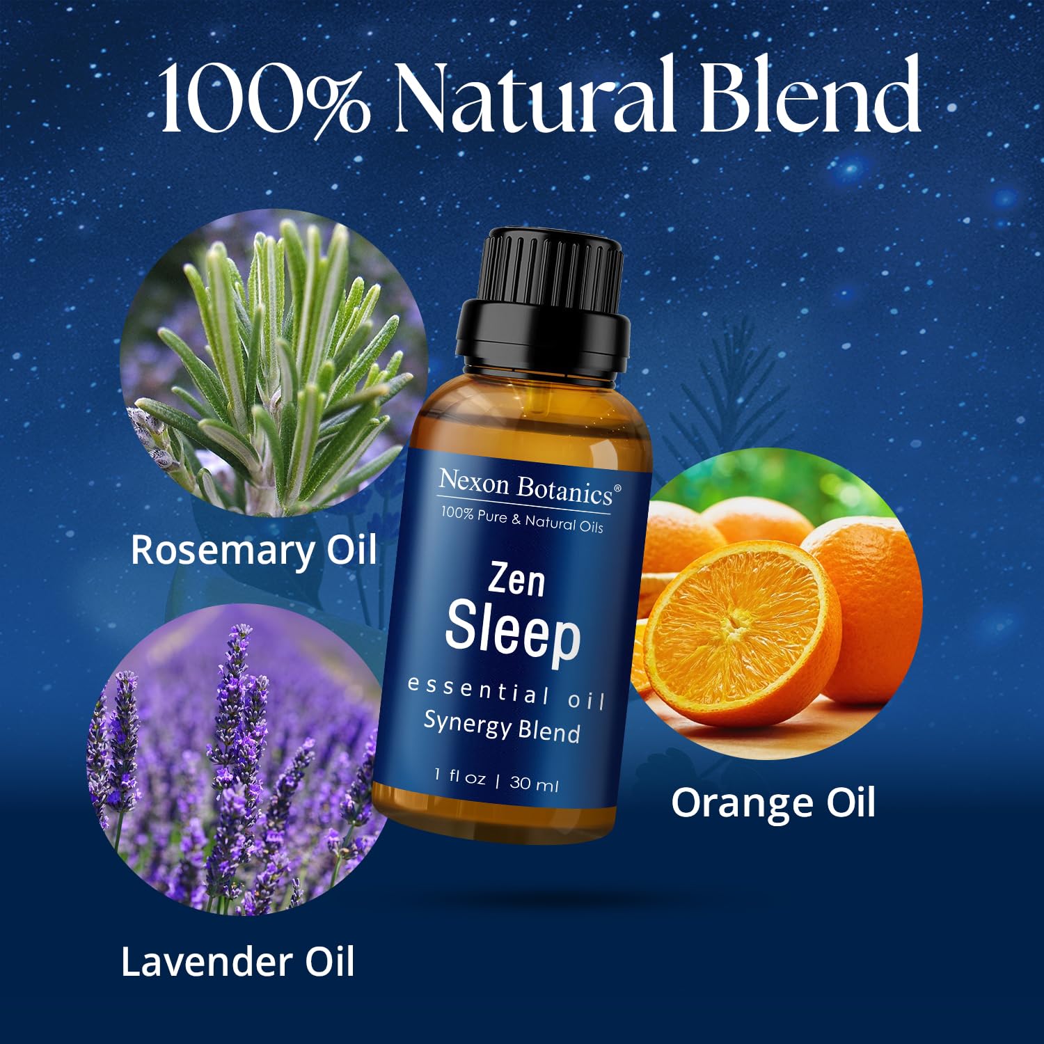 Travel-friendly Nexon Botanics Zen Sleep bottle for on-the-go calm.
