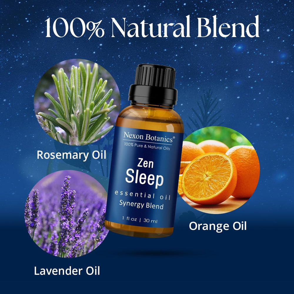 Travel-friendly Nexon Botanics Zen Sleep bottle for on-the-go calm.