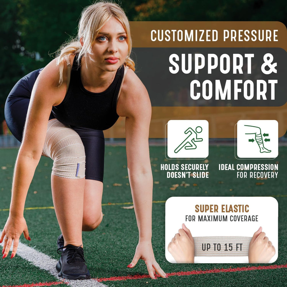 NexSkin bandage roll showing 5 feet length with up to 15 feet stretch.