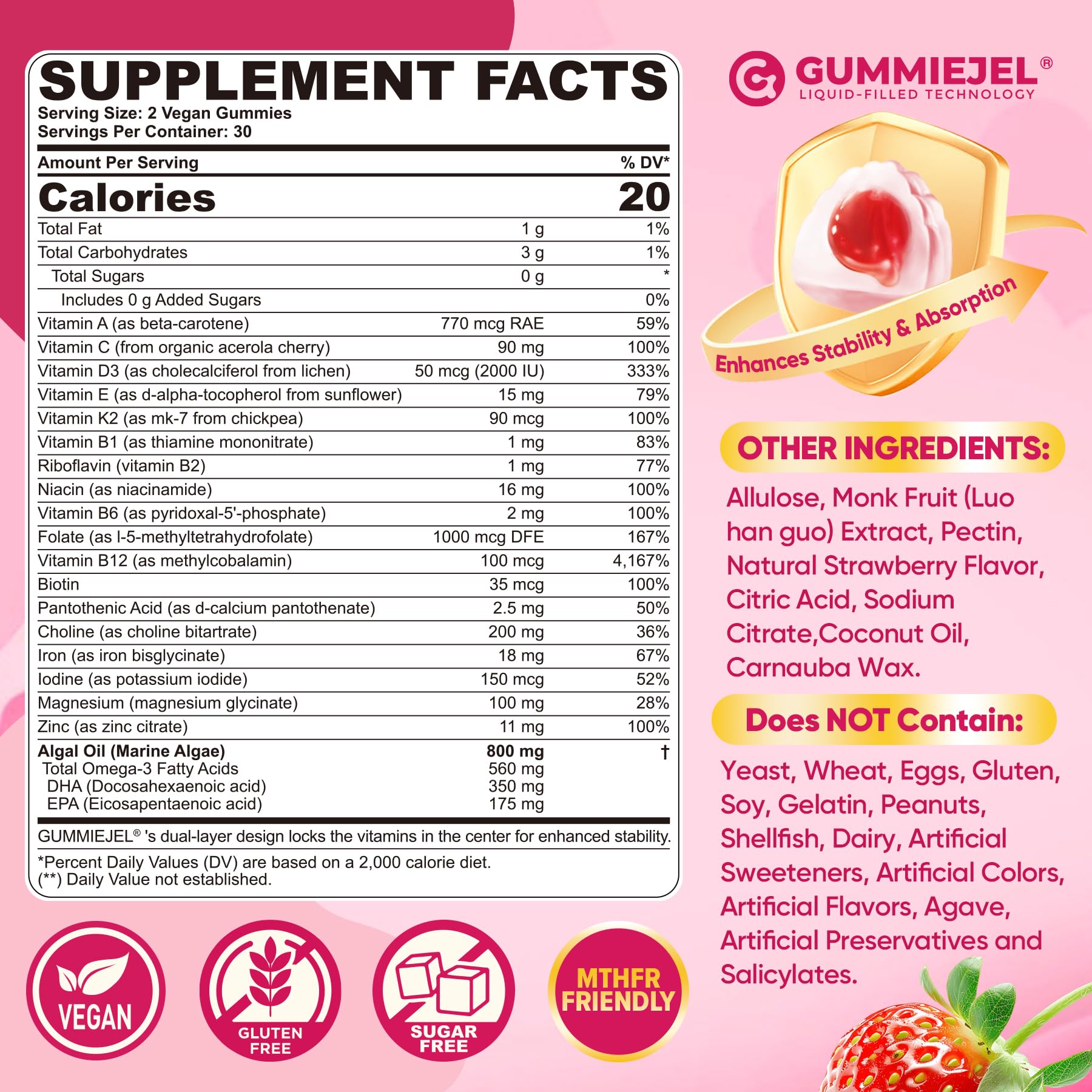 Nextdia 5-MTHF folate gummies for easy absorption and pregnancy support.