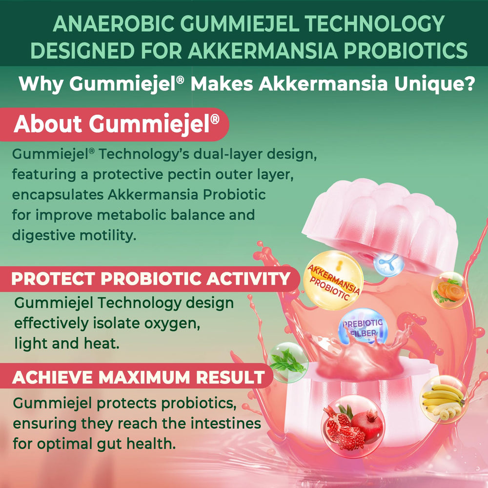 Nextdia Akkermansia Gummies ingredients panel highlighting resistant starch and inulin.