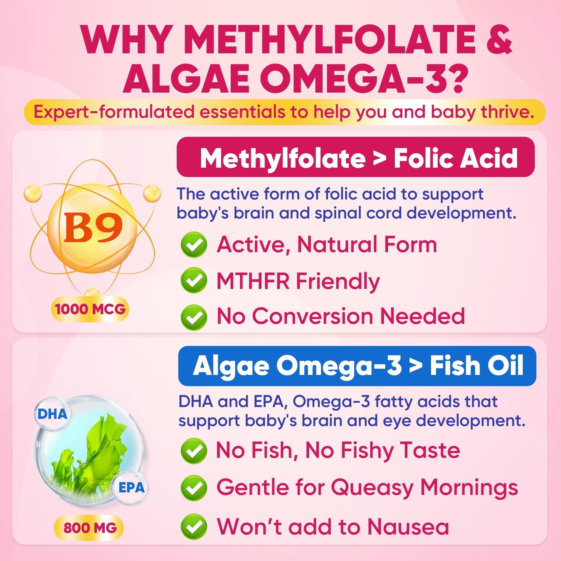 Nextdia algae omega-3 DHA/EPA gummies promote brain and eye development, vegan-friendly.