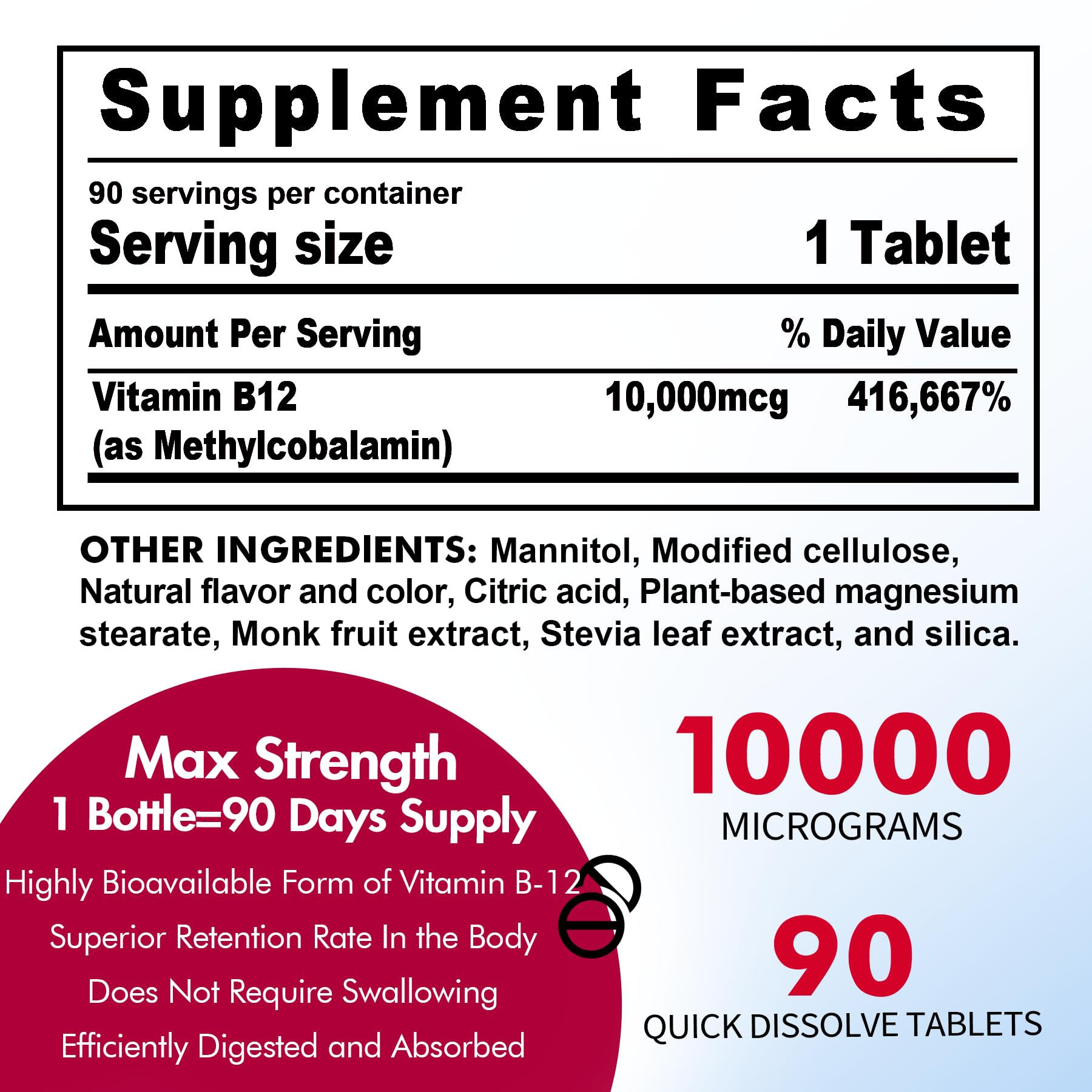 Nextdia B12 sublingual delivery boosts absorption and supports alertness.