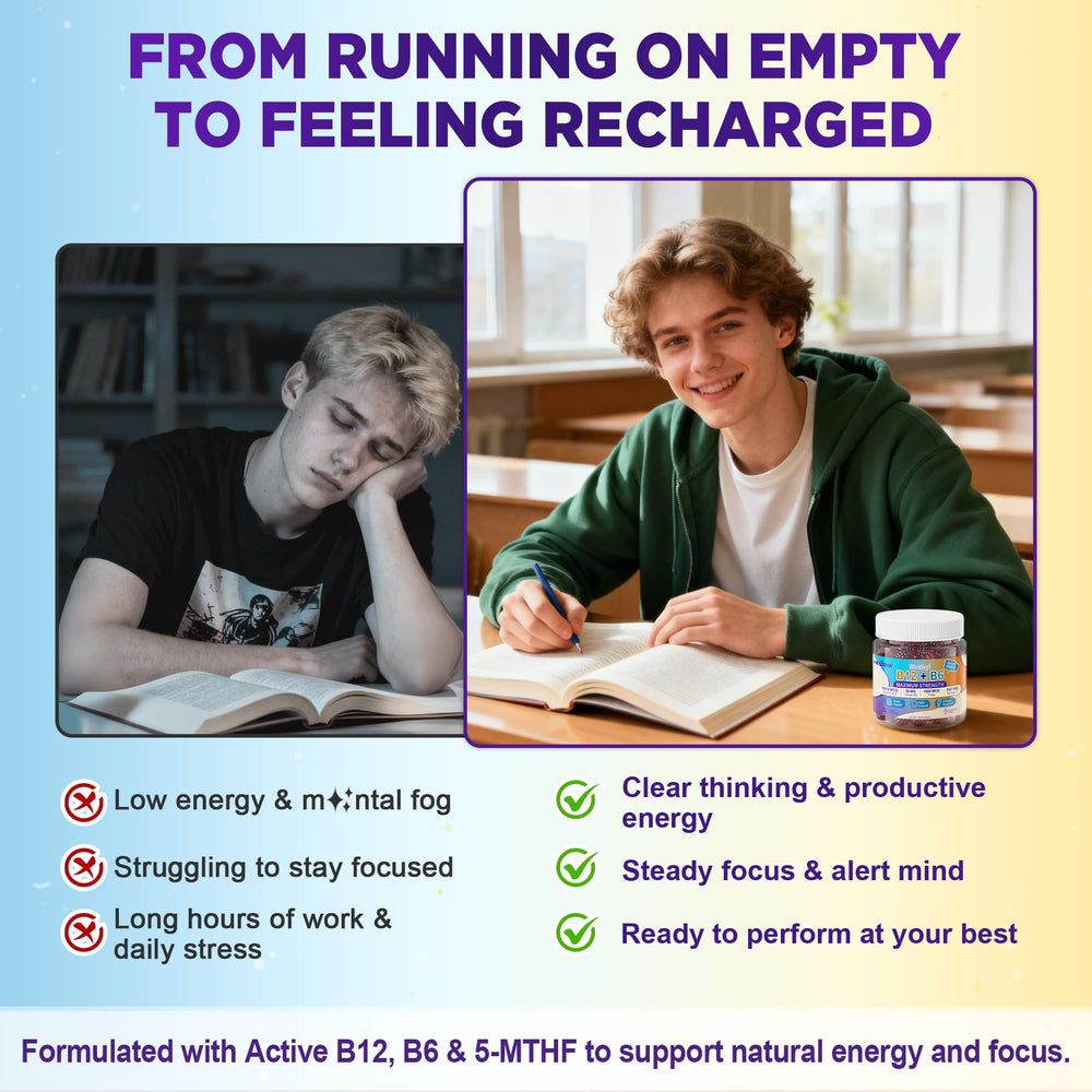 Nextdia B12 & B6 gummies vegan-friendly packaging highlights plant-based formula