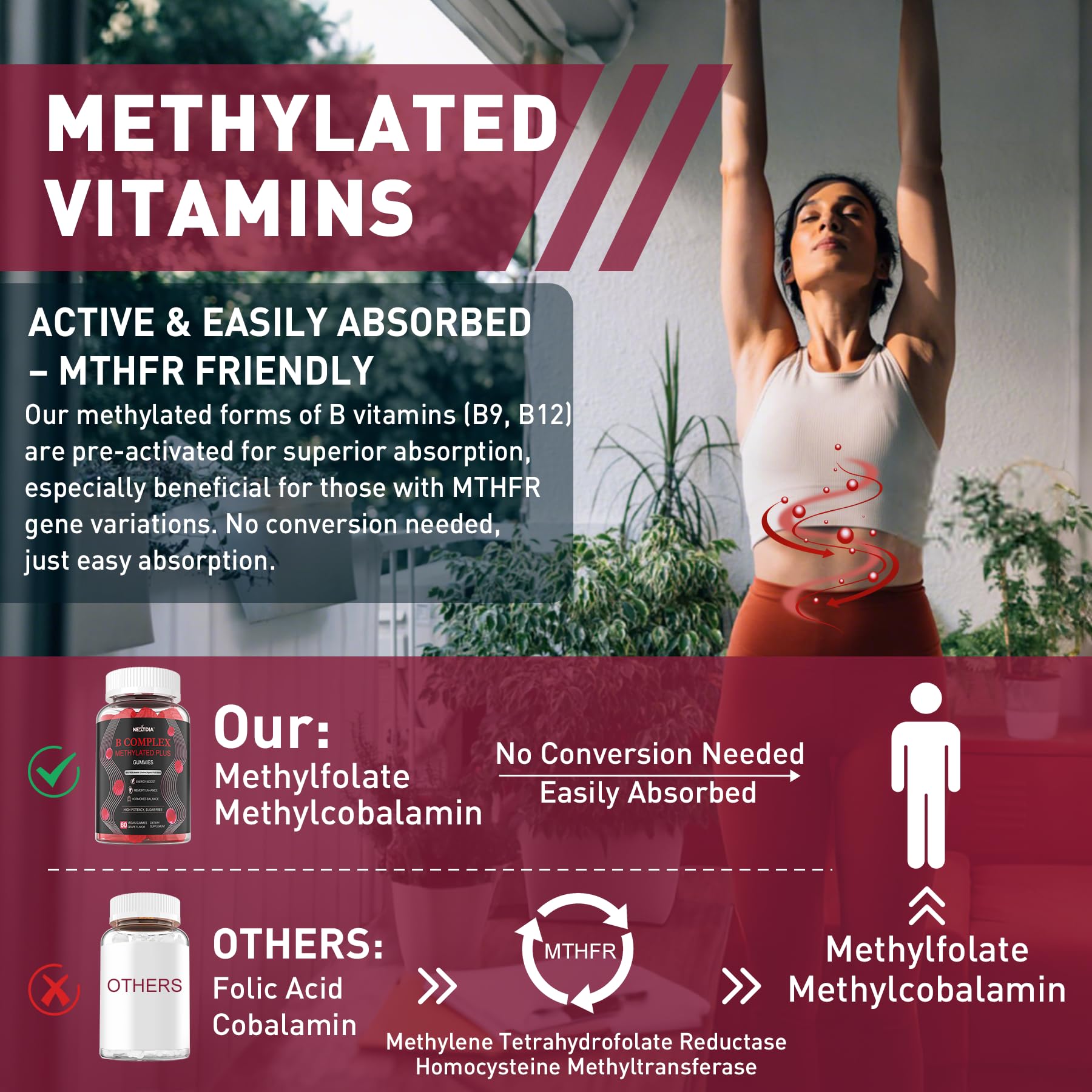 Nextdia Brain & Mood Gummies close-up, chewy bites with fruity flavor for daily energy.