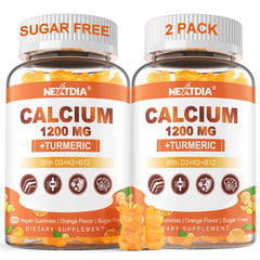 Nextdia Calcium Gummies with Turmeric bottle shows a potent, convenient bone support option.