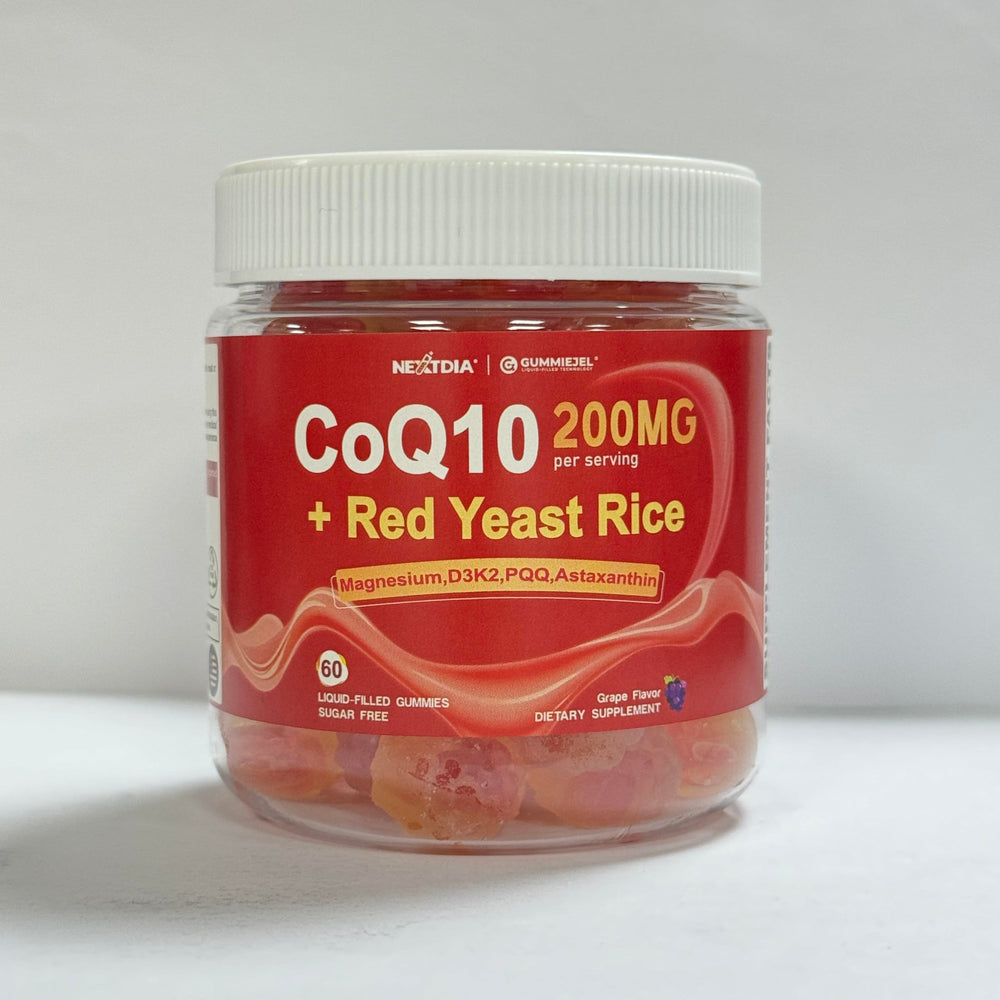 Nextdia CoQ10 Gummies bottle front for daily energy support.