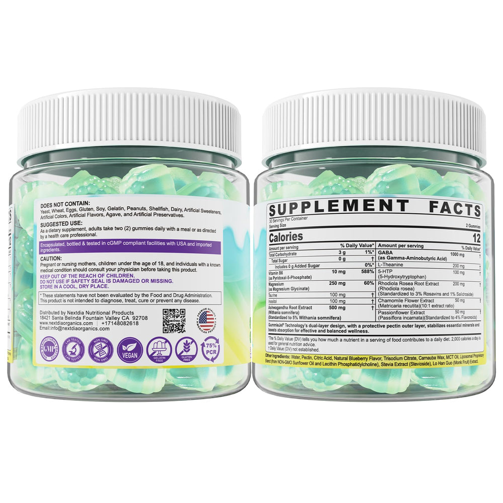 Nextdia GABA Gummies daily-dose illustration for routine use