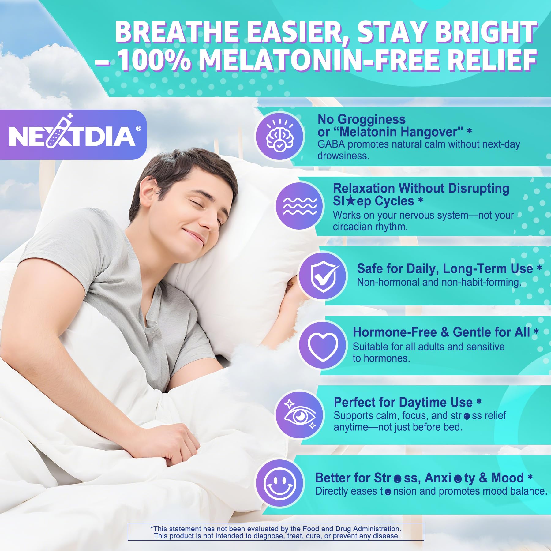 Nextdia GABA Gummies taste image emphasizing blueberry flavor