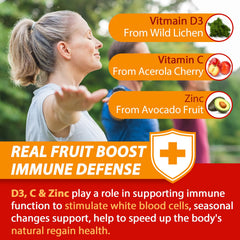 Nextdia immune blend gummies featuring elderberry and echinacea for seasonal support.
