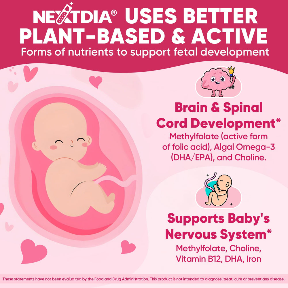Nextdia iron bisglycinate gummies provide gentle iron intake during pregnancy.