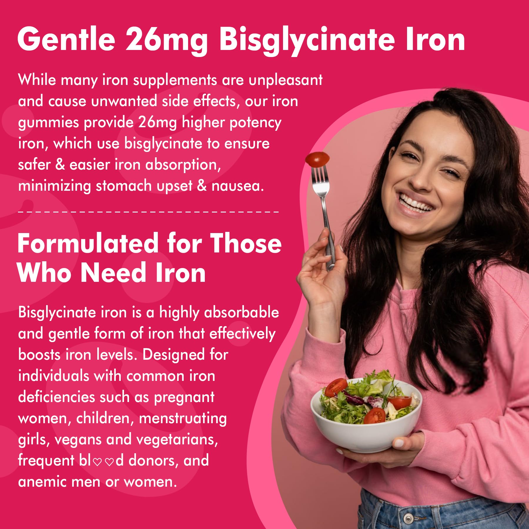 Nextdia Iron Gummies packaging demonstrates family-friendly, sugar-free supplement.