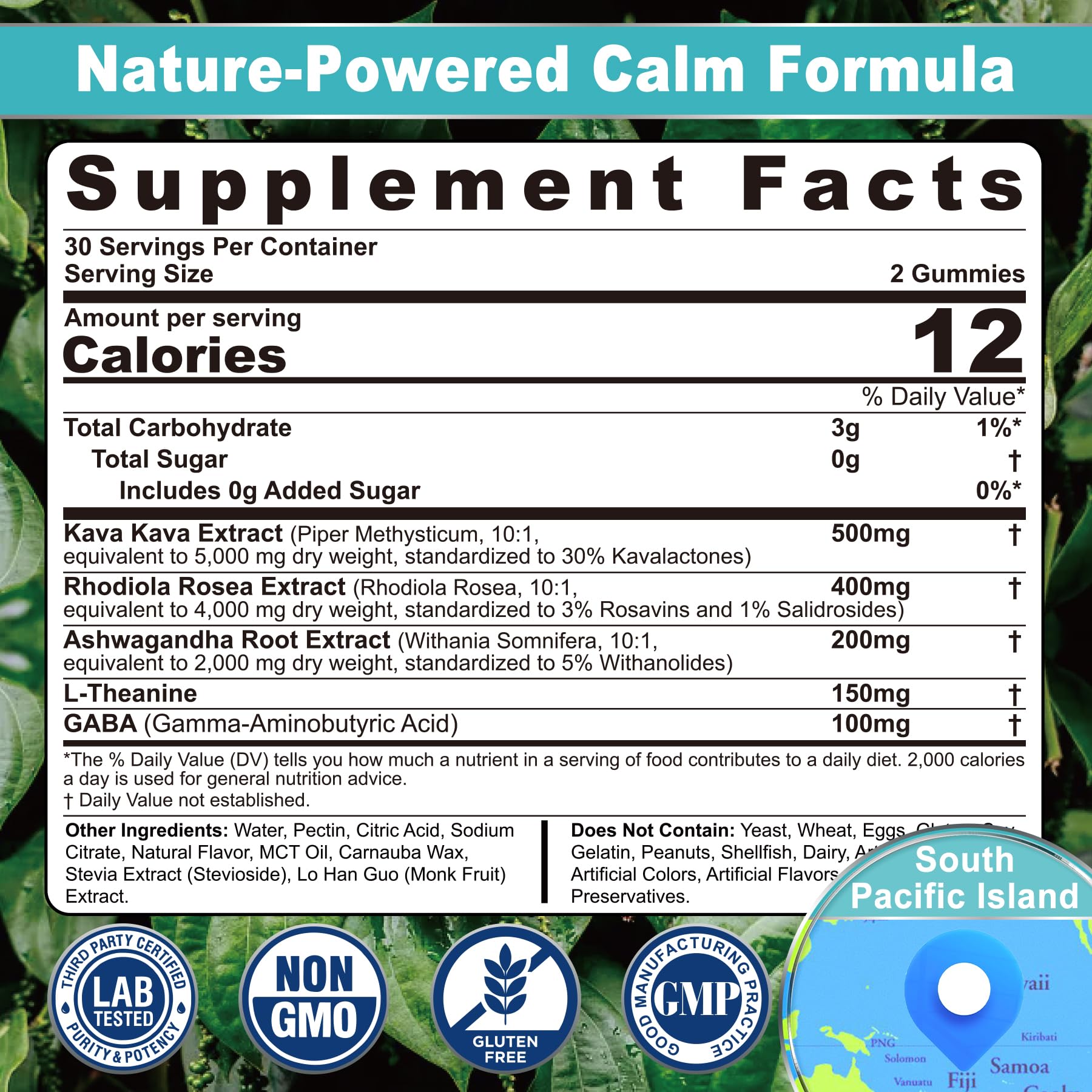 Closeup of Nextdia Kava Kava Gummies highlighting lemon flavor for a soothing ritual