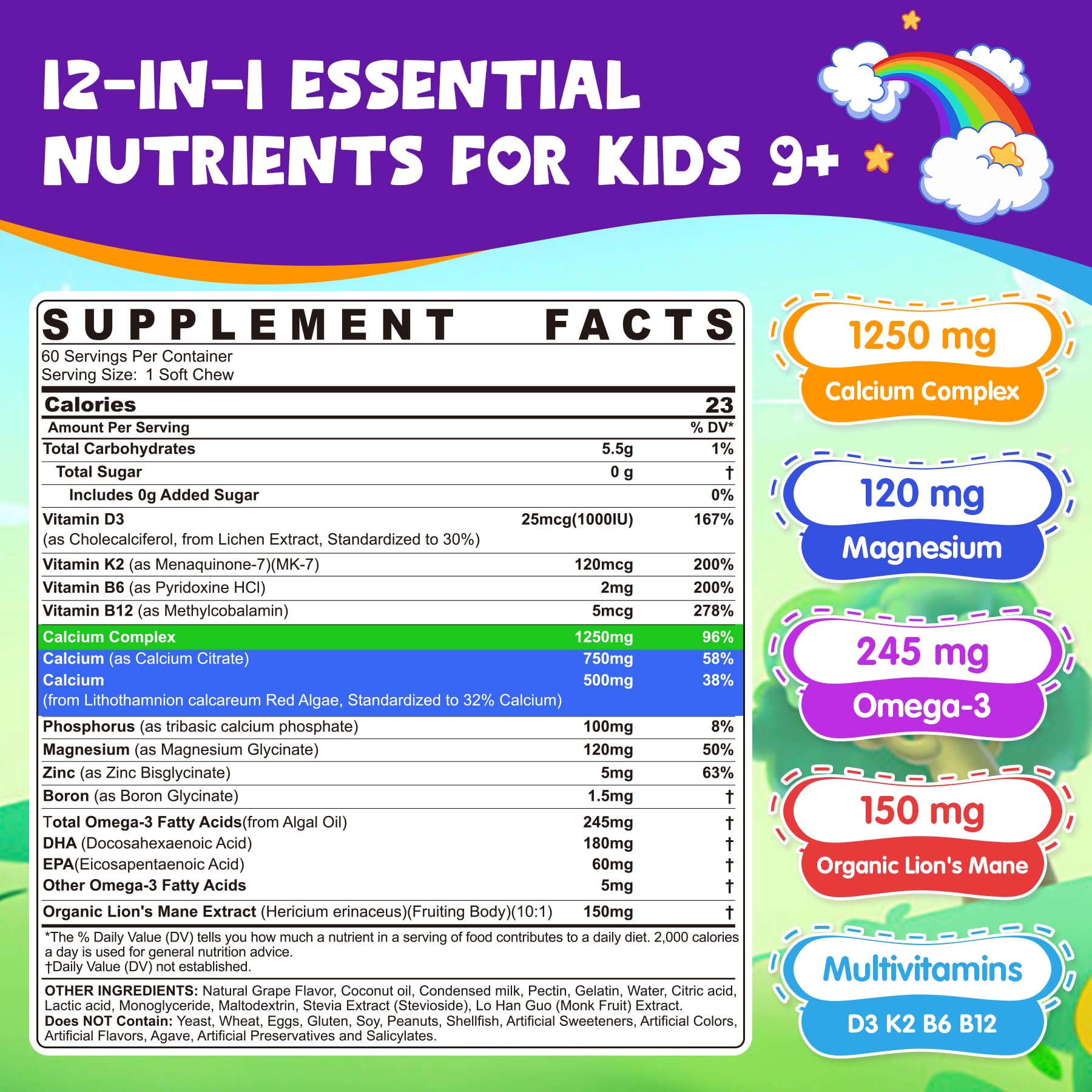 Nextdia Kids Calcium Soft Chews soft texture easy for kids to chew