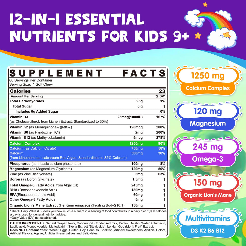 Nextdia Kids Calcium Soft Chews soft texture easy for kids to chew